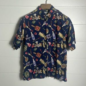 Reyn Spooner American Classics size Large Hawaiian Shirt BBQ VTG